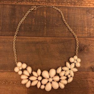 Francesca’s Ivory/Gold Statement Necklace